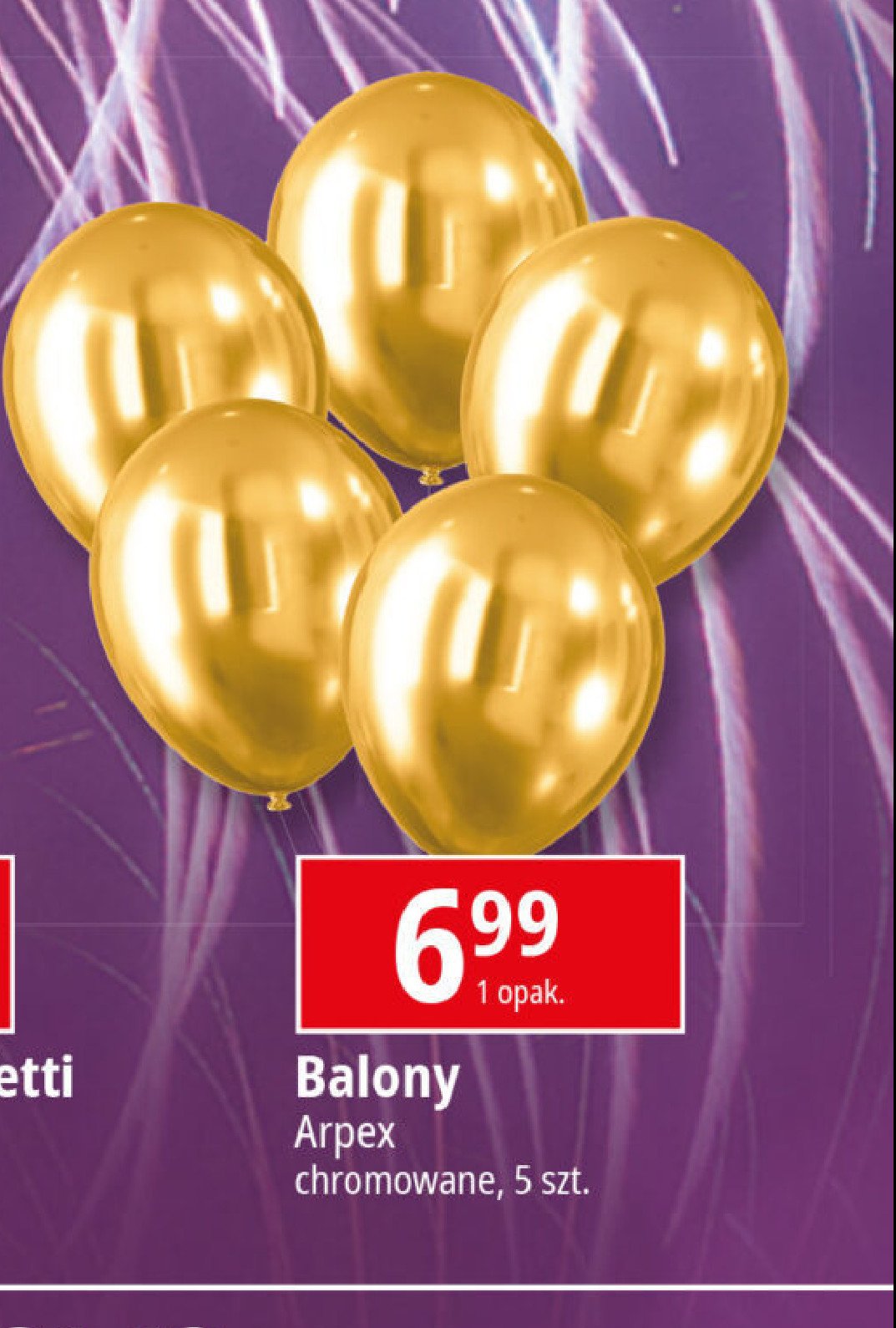 Balony chromowane Arpex promocja