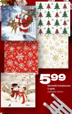 Serwetki świąteczne, 1 opak., wybrane wzory promocja w Twój Market
