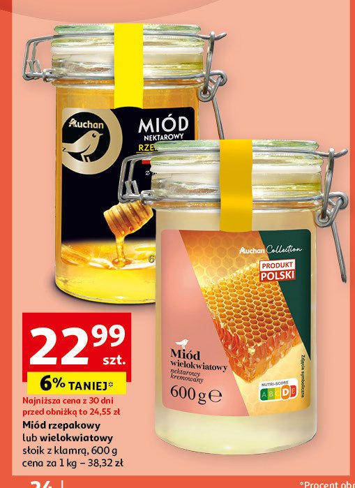 Miód rzepakowy Auchan promocja