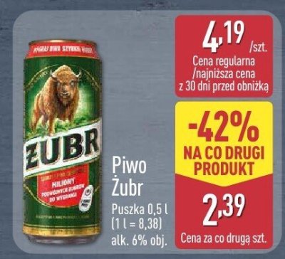 Piwo Żubr promocja w Aldi