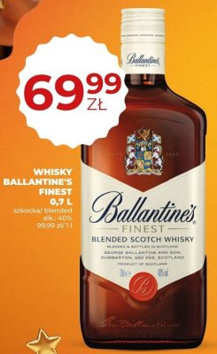 Whisky Ballantine's Finest 0,7 L promocja w Duży Ben