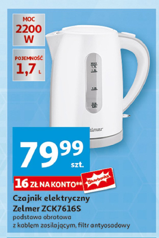 Czajnik zck 7616 s Zelmer promocja