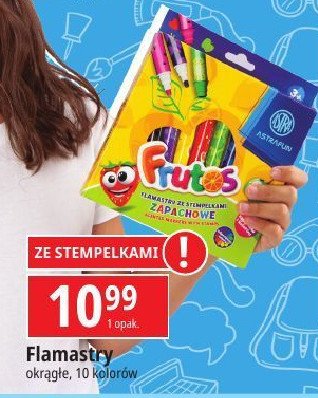 Flamastry ze stempelkami frutos Astra promocja