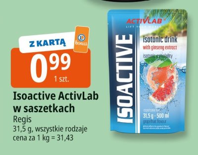 Isoactive ActivLab w saszetkach Regis promocja w Leclerc