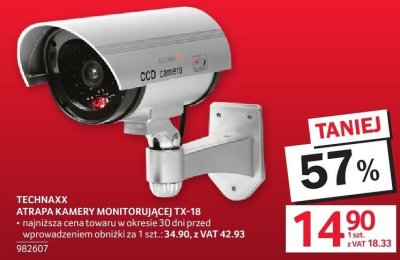 Atrapa kamery monitorującej TX-18 TECHNAXX promocja w Selgros