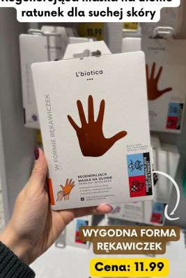 Maska na dłonie L'biotica regenerująca w formie rękawiczek promocja w Kaufland