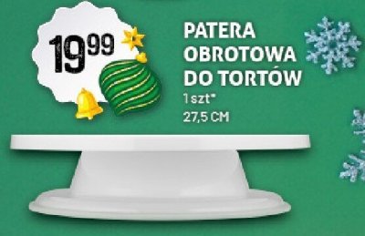 Patera obrotowa do tortów 27,5 cm promocja w Arhelan