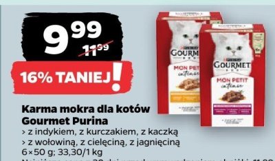 Karma mokra dla kotów z wołowiną, cielęciną, jagnięciną promocja w Netto