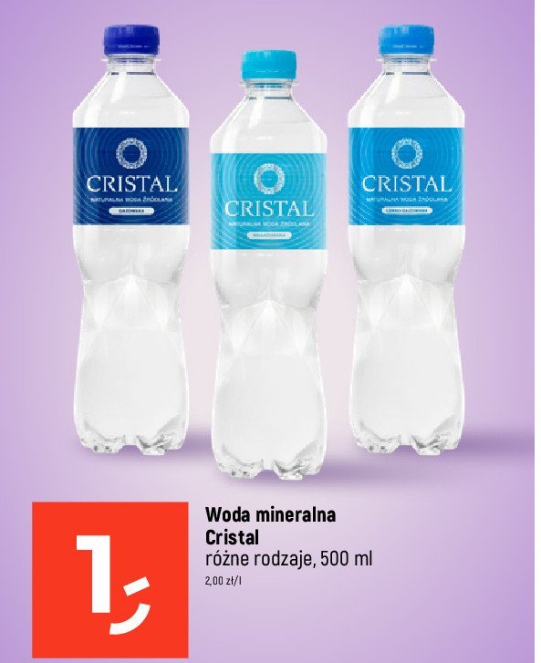 Woda lekko gazowana CRISTAL promocja