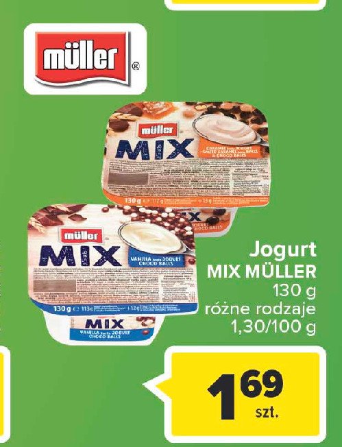 Jogurt choco waffles Muller mix promocje