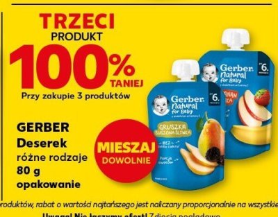 Deserek Gerber różne rodzaje 80 g opakowanie promocja w Kaufland