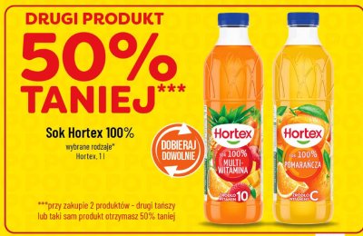 Sok Hortex 100% wybrane rodzaje promocja w POLOmarket