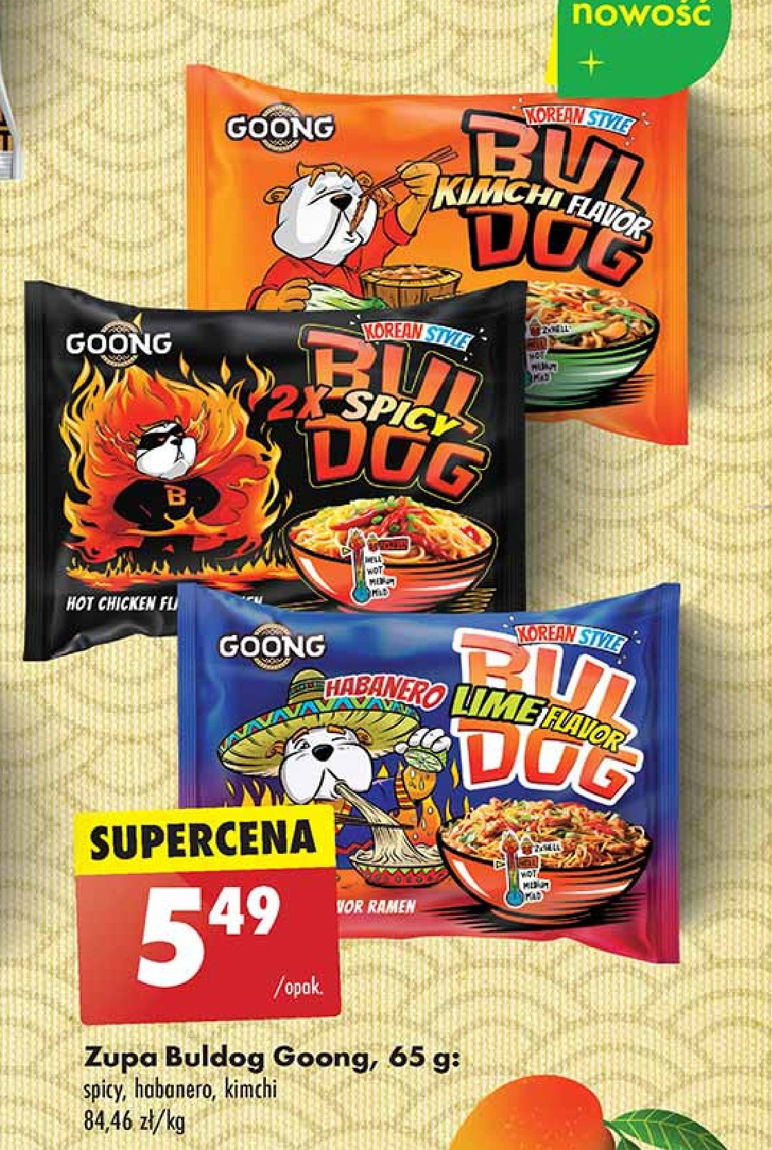 Zupa bul dog kimchi flavor Goong promocja