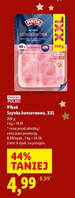 Szynka konserwowa XXL 260g promocja w Lidl