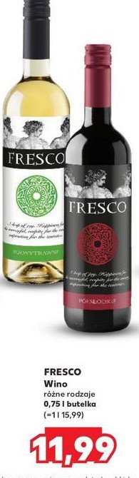 Wino Fresco semi dry promocja w Kaufland