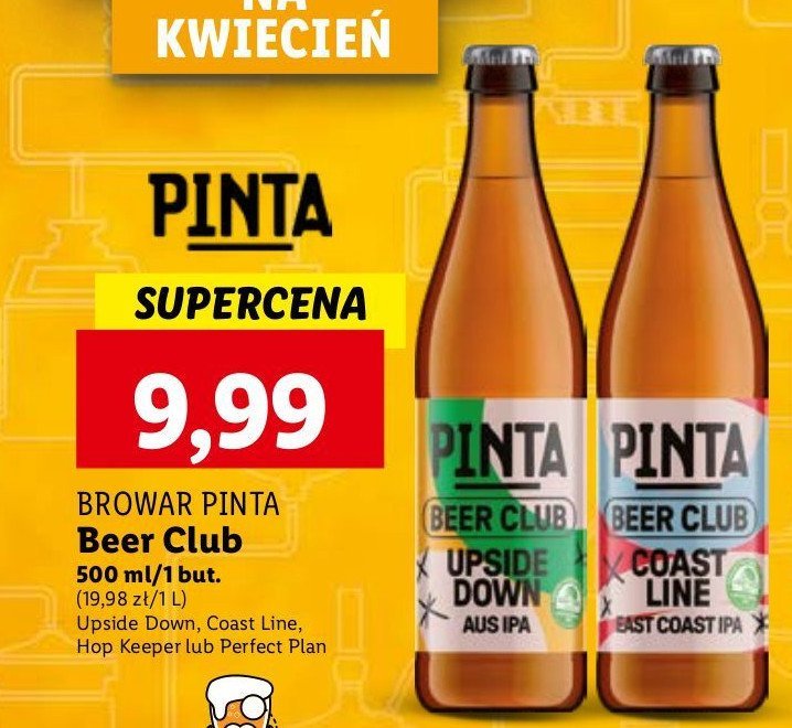 Piwo Pinta beer club upside down promocja