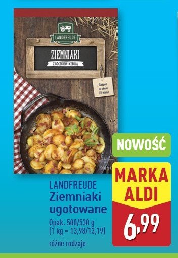 Ziemniaki z boczkiem i cebulą Landfreude promocja w Aldi