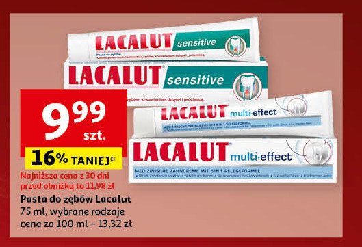 Pasta do zębów Lacalut sensitive promocja w Auchan