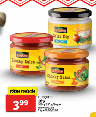 Dip chunky salsa hot El - opinie | - ofert - promocje - tequito - sklep Brak cena Blix.pl