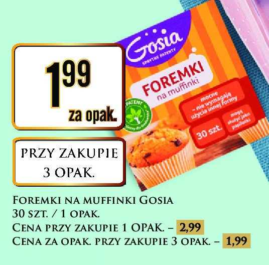 Foremki do pieczenia muffinów Gosia promocja w Dino