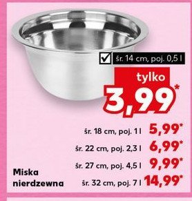 Miska nierdzewna 14 cm promocja