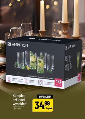 Komplet szklanek wysokich promocja w POLOmarket