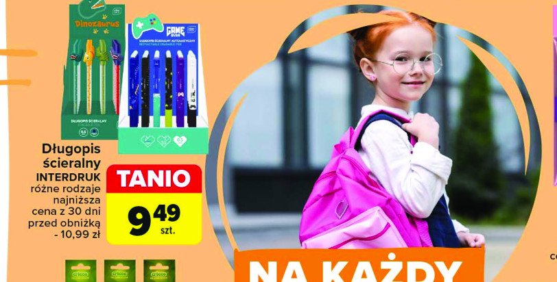 Długopis ścieralny dinozaury Interdruk promocja