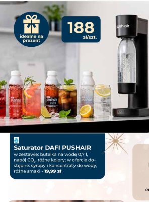 Saturator DAFI PUSHAIR z butelką 0,7 l promocja w PSB Mrówka