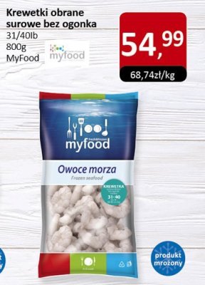 Krewetki obrane surowe bez ogonka MyFood promocja w Market Point