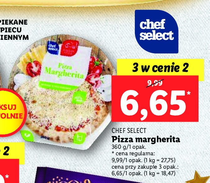 Pizza margherita Chef select promocja