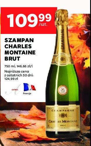 Szampan wytrawny CHARLES MONTAINE BRUT promocja