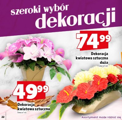 Dekoracja kwiat promocja w TOPAZ