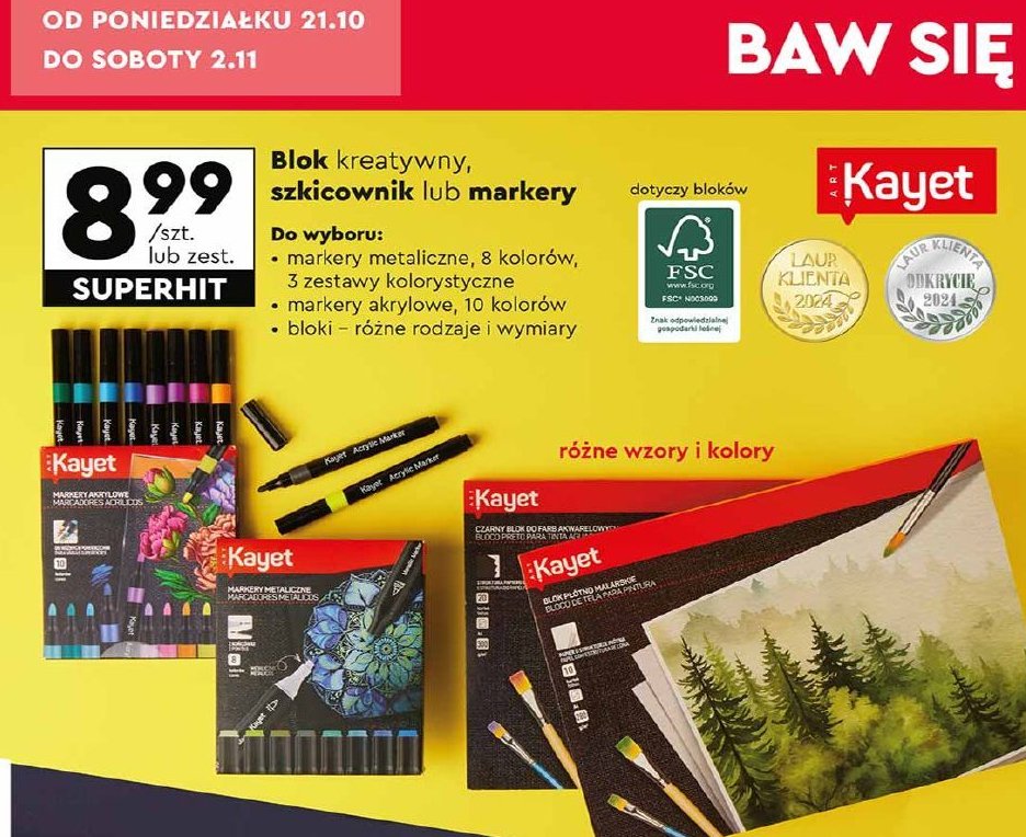 Blok kreatywny Kayet promocja w Biedronka