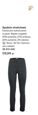 Spodnie stretchowe ciemnoszary melanż promocja w Tchibo