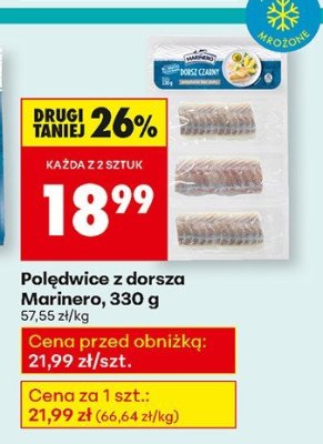 Polędwice z dorsza Marinero, 330 g promocja w Biedronka