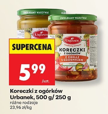 Koreczki z ogórków Urbanek różne rodzaje promocja w Biedronka