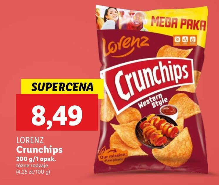 Chipsy western style Crunchips x-cut Crunchips lorenz promocja