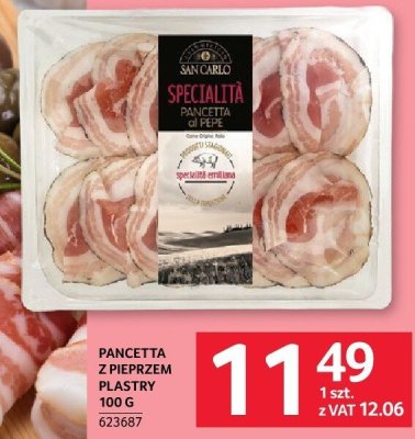 Pancetta z pieprzem plastry 100 g promocja w Selgros