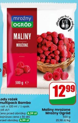 Maliny mrożone Mroźny Ogród promocja w Dino
