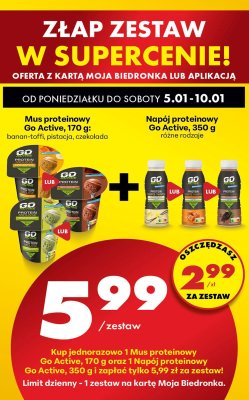 Zestaw: Mus + napój proteinowy  promocja w Biedronka
