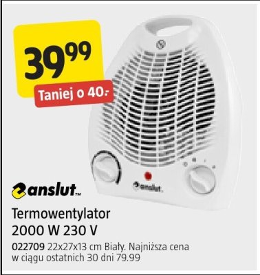 Termowentylator 2000 W 230 V Anslut promocja w Jula