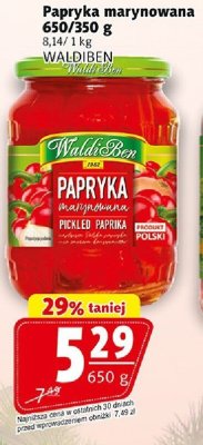 Papryka marynowana Waldiben promocja w Prim Market