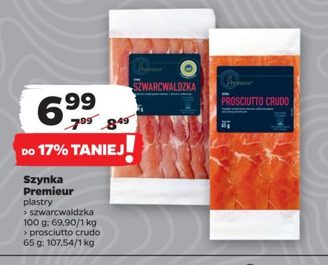 Szynka prosciutto crudo Premieur promocja