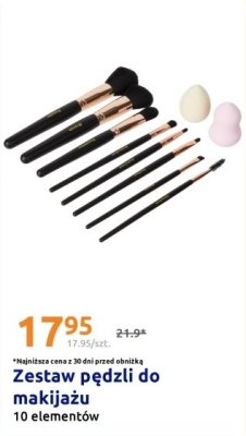 Zestaw pędzli do makijażu 10 elementów promocja w Action