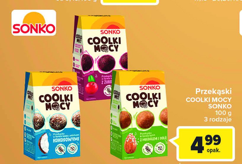 Kulki o smaku kokosowym Sonko coolki mocy promocja