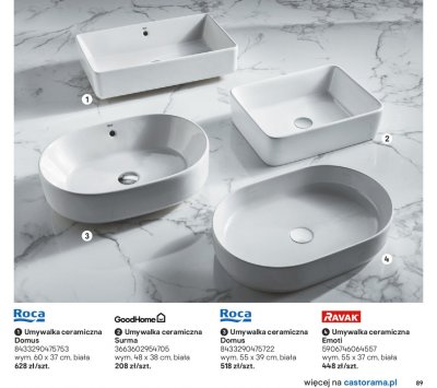 Umywalka ceramiczna Surma promocja w Castorama