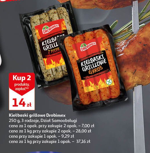 Kie艂baski grillowe z pieprzem Drobimex promocja