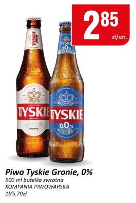 Piwo Tyskie Gronie 0% 500ml butelka zwrotna promocja w Chorten