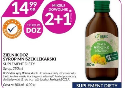 Syrop Mniszek lekarski promocja w DOZ.PL