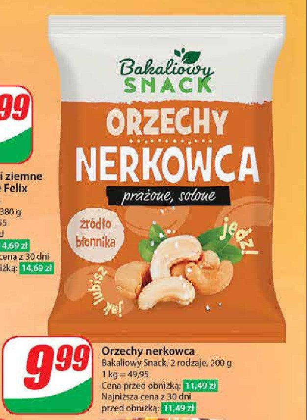 Orzechy nerkowca Bakaliowy snack promocja